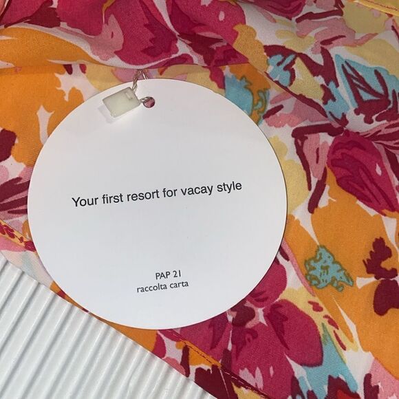 Floral 1 shoulder vacay top with bow SHEIN Curve 0XL - Picture 3 of 5